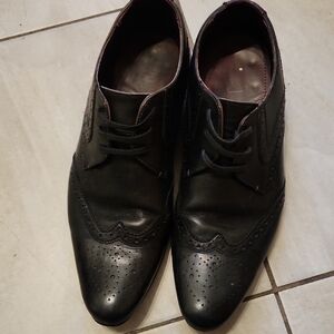 Ted Baker Classic Black Leather Men's Dress Shoes 8